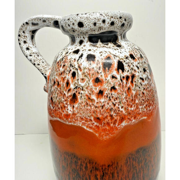 Blue Mountain Pottery Jug w/Handle Apollo 855 Brown Red Lava Glaze PERFECT - Picture 3 of 15